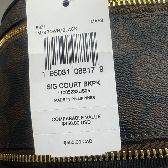 coach Court Backpack In Signature Canvas 5671 - Picture 7 of 7